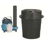 Little Giant 506055 WRS-6 115V 60Hz - 1/3 HP, 46 GPM @ 5'- Submersible Utility Pump, Water Removal System w/ 5 gal. tank & 10' power cord