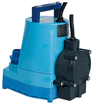 Little Giant 505350 5-ASP-LL 115V 60Hz - 1/6 HP, 1200 GPH - Submersible Utility Pump with Piggyback Diaphragm Switch, 18' power cord