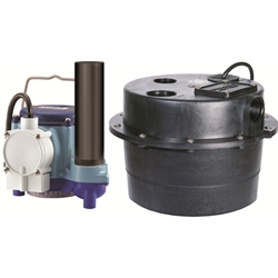Little Giant 506065 WRSC-6 115V 60Hz - 1/3 HP, 46 GPM @ 5' - Submersible Utility Pump, Water Removal System w/ 3-1/2 gal. tank & 10' power cord