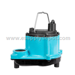 Little Giant 506266 6-CIM 230V 50/60 Hz, 1/3 HP, 46 GPM, 230V - Manual Submersible Sump Pump, 12' power cord