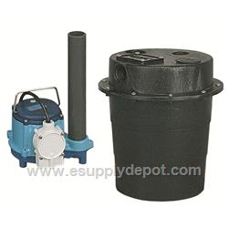 Little Giant 506055 WRS-6 115V 60Hz - 1/3 HP, 46 GPM @ 5'- Submersible Utility Pump, Water Removal System w/ 5 gal. tank & 10' power cord